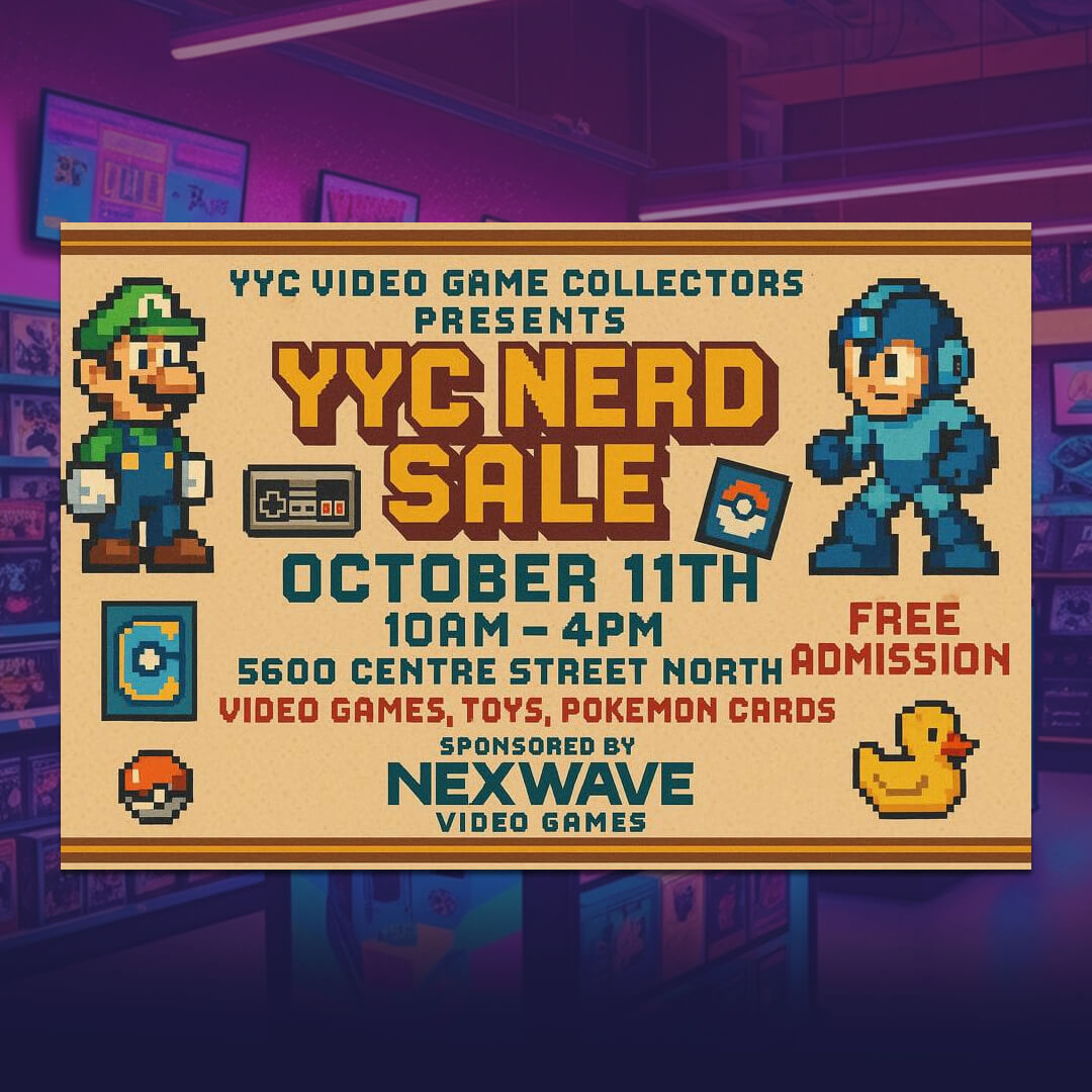 Catch Save and Reload Games at the YYC Nerd Sale this October!