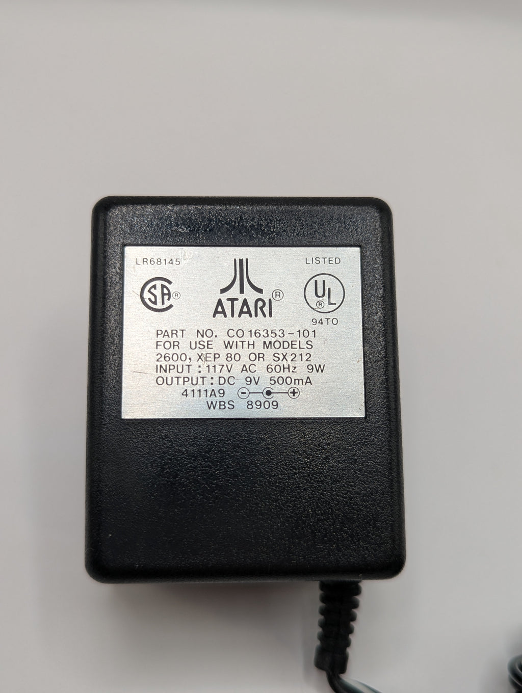 Atari 2600 OEM Power Supply (Model CO16353-101)