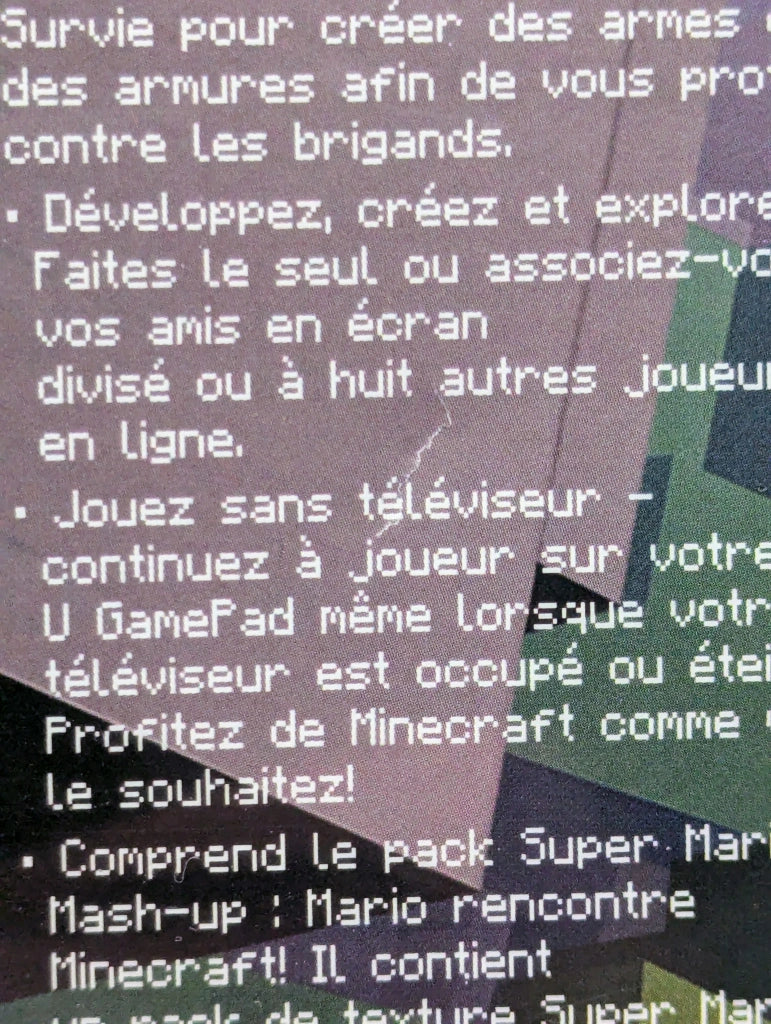 Minecraft Wii U Edition [Condition]
