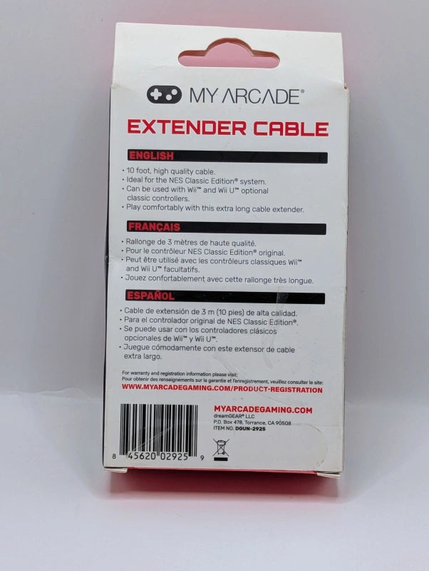 NES Classic - Câble d'extension de manette 3m (My Arcade)