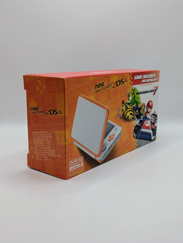 Nintendo 2DS XL White + Orange [Mario Kart 7 Pre-installed]