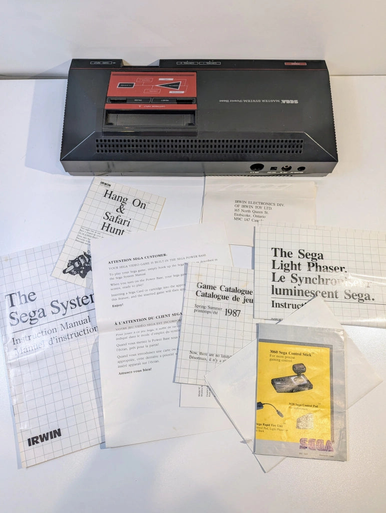 Sega Master System Console [Arcade Hit Hang On & Safari Hunt]