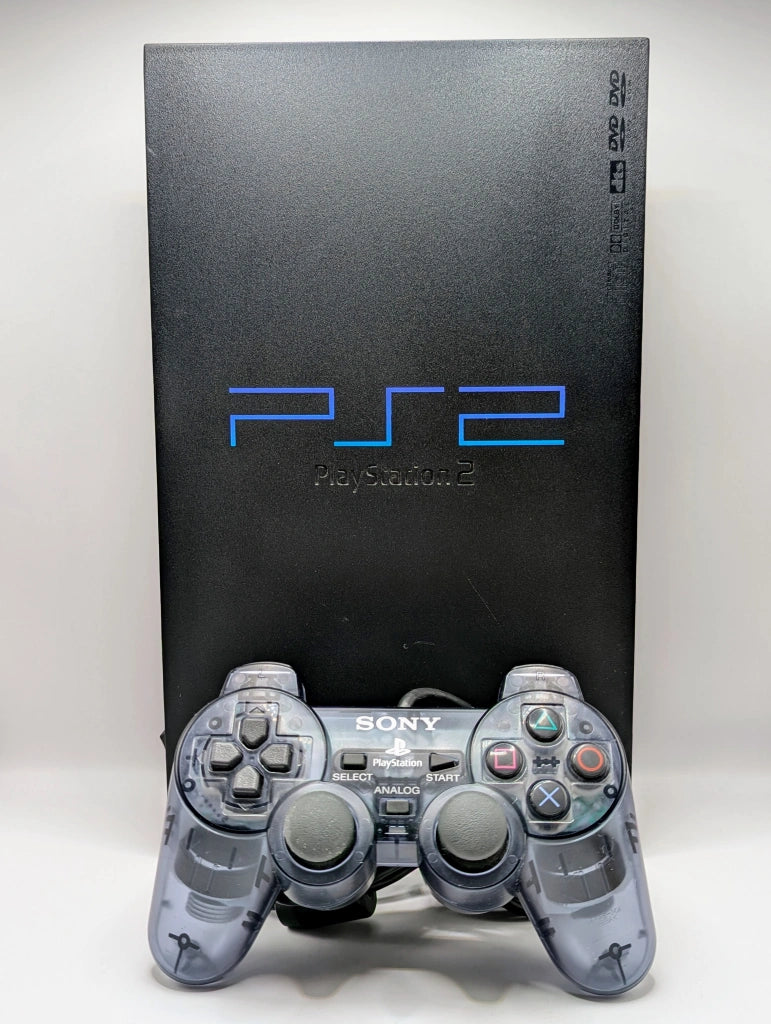 PlayStation 2 Console w/ Grey Smoke Controller