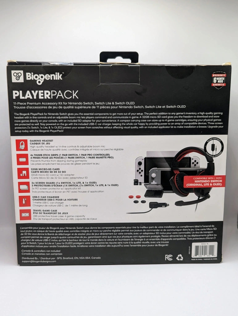 BIOGENIK Nintendo Switch Player Pack [NEW] [Condition]
