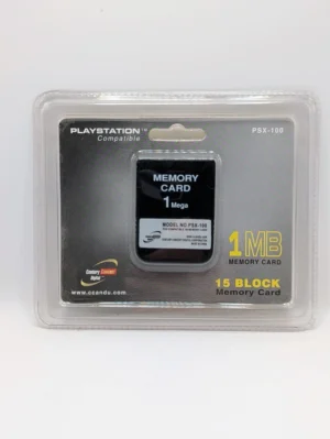 Third Party - PS1 1MB Black Memory Card [NEW]